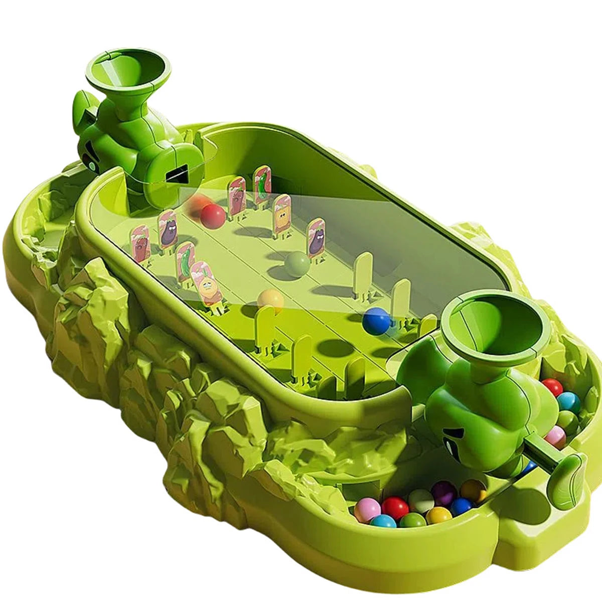 Kids Vegetable Pinball Machine Shooting Desktop Game Two Person Parent Child Interactive Battle Toy Christmas Gift