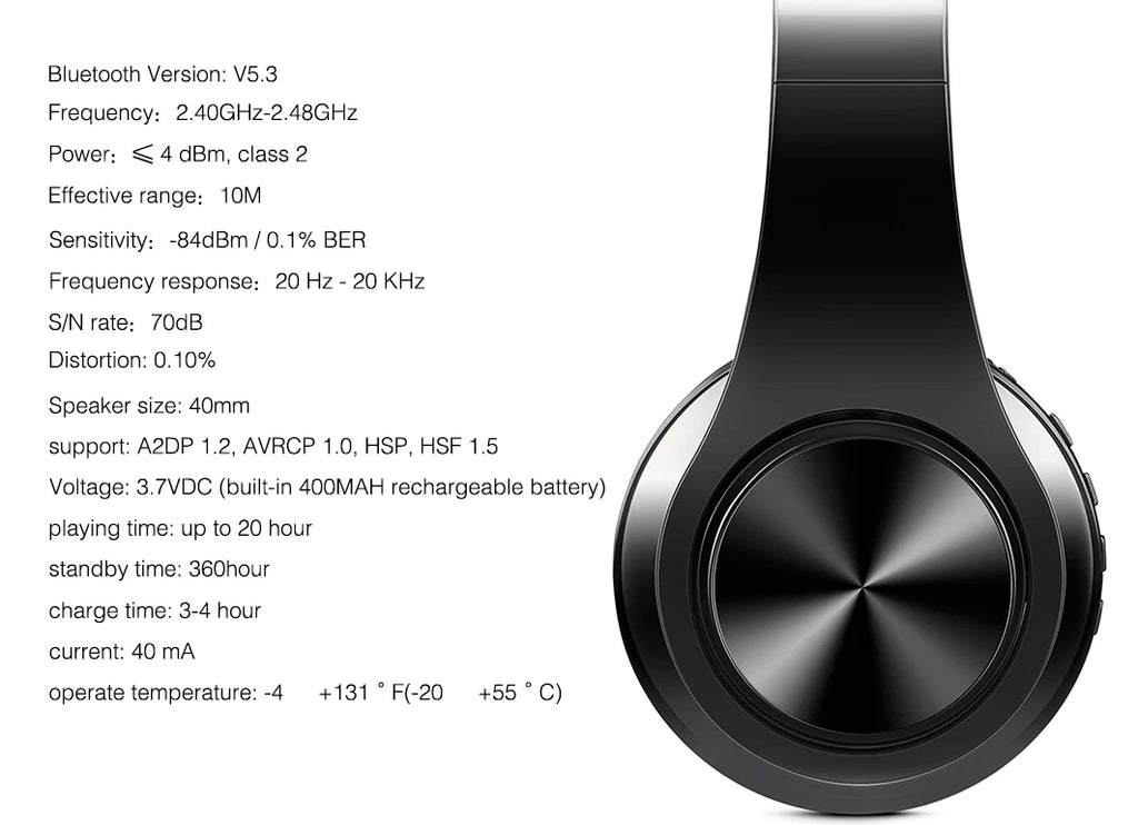 Wireless stereo headphonees