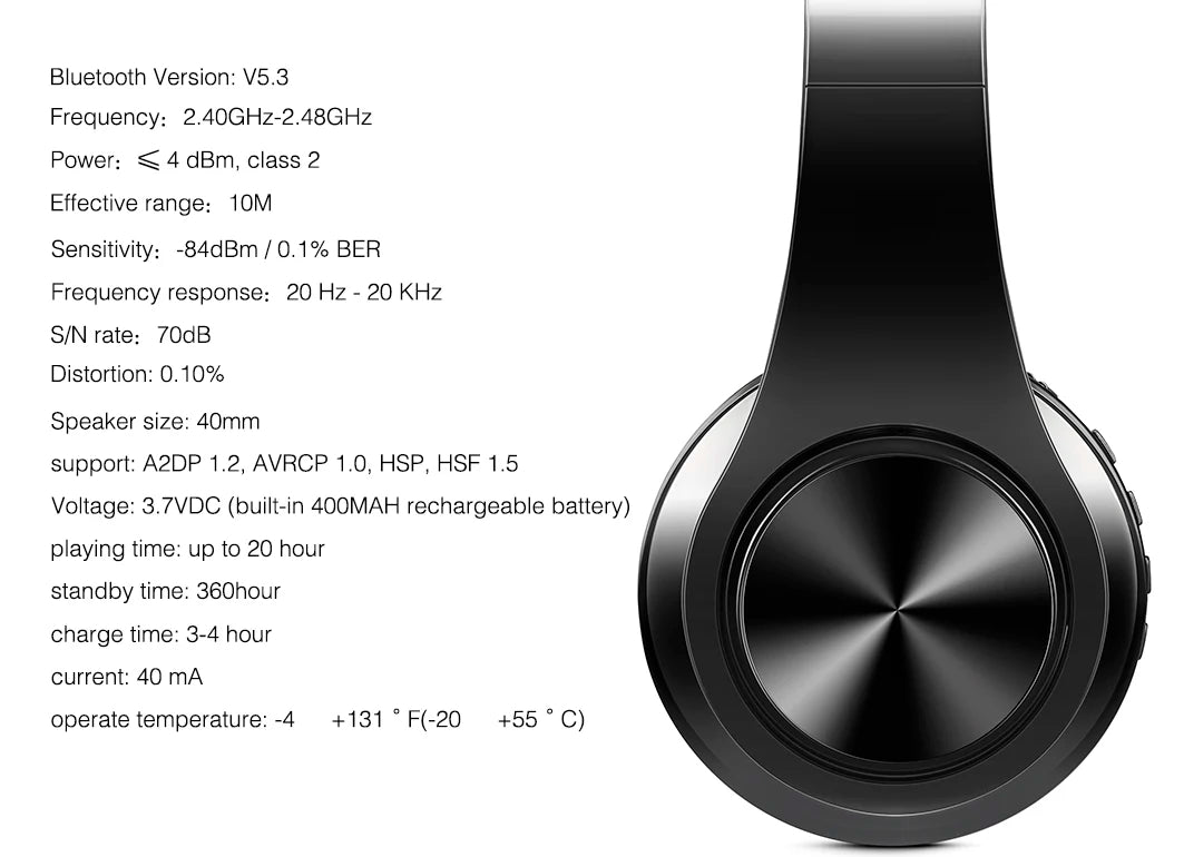 Wireless stereo headphonees