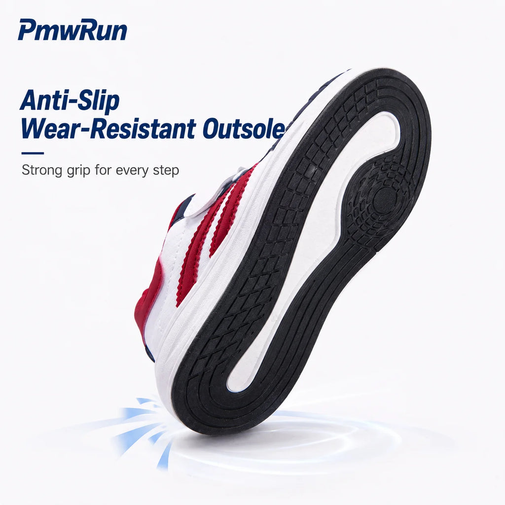 Trend Fashion Sport Shoes For Children PU Leather Waterproof Kid's Sneakers Soft-soled Anti-slippery Boy's Girl's Running Shoes