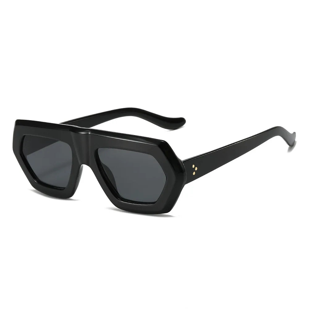 Irregular Sunglasses Sunglasses Ins Travel Street Shooting Colored Sunglasses Female Punk Style Rectangular Leopard Print Outdoo