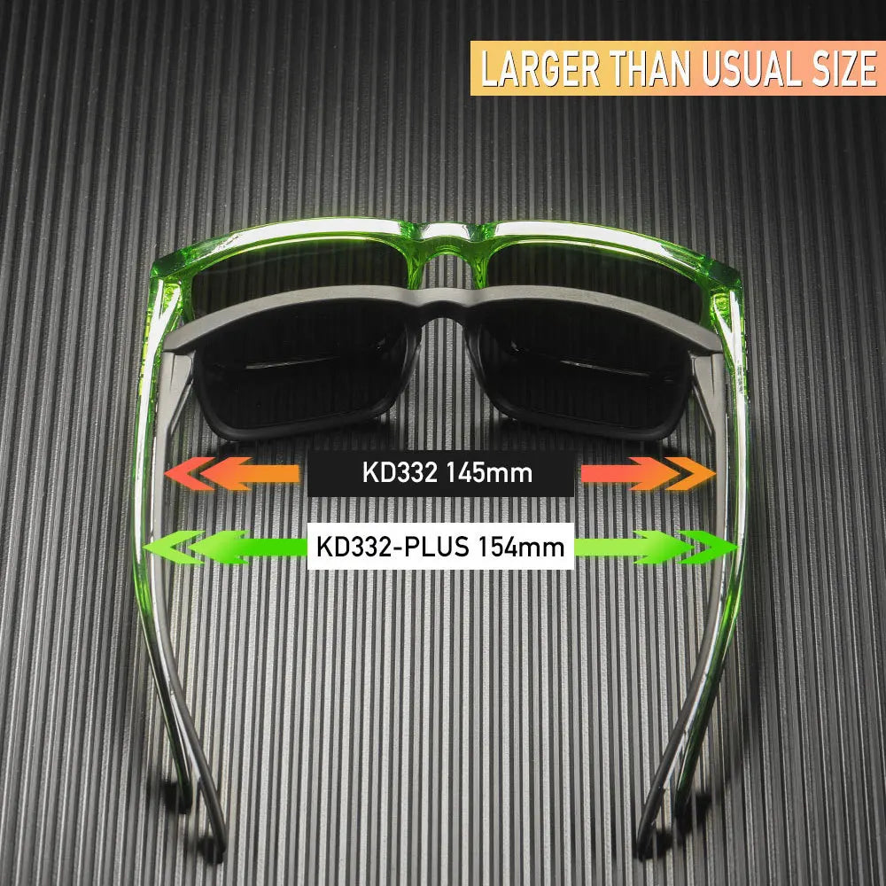 KDEAM Large Size Square Men's Sunglasses Polarized Photochromic Oversized Sun Glasses Fashion Women Shades Upgraded Edition