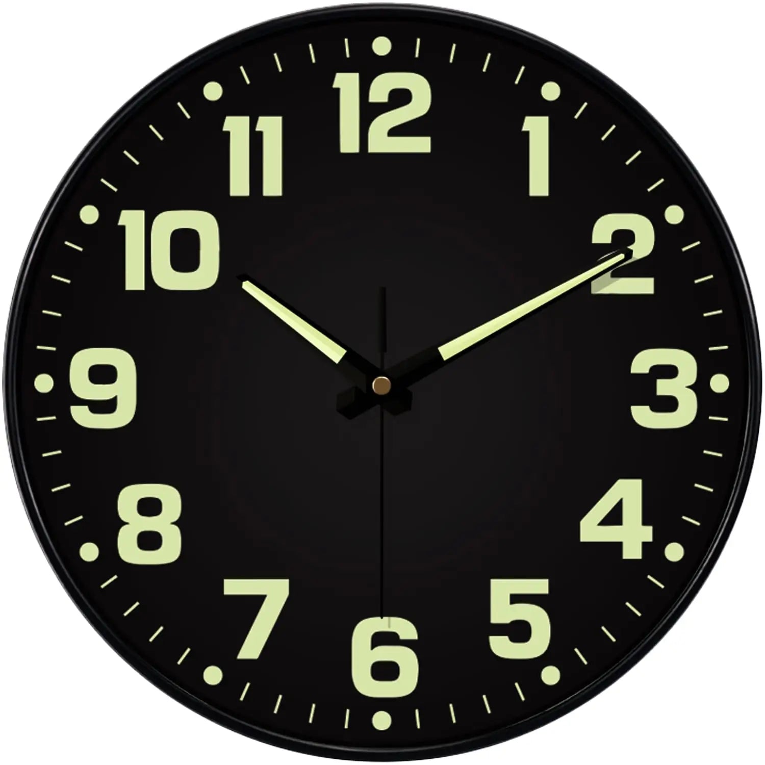 1 PC Luminous Wall Clock Light In Dark Night Digital Quartz Movement Bedrooms Living Room Study Loudspeaker Mute Clock