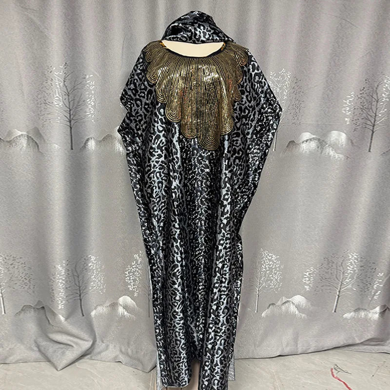 Summer African Polyester Party Evening Long Maxi Dress Kaftan Muslim Abaya Outfits Plus Size Dashiki African Dresses for Women