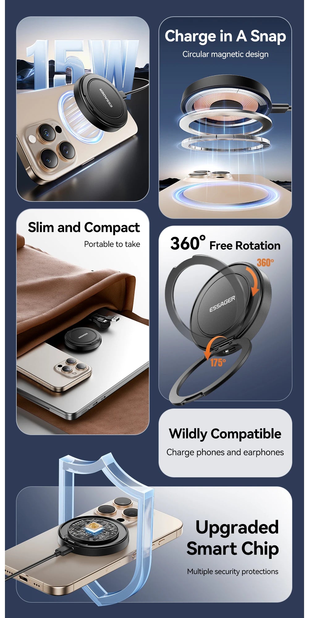 Essager 15W Wireless Charger Fast