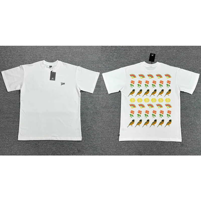 Summer Round Neck Men's Women's Loose Patta Tops New Style High Quality PATTA Short Sleeved T-shirts One Day Ship Out
