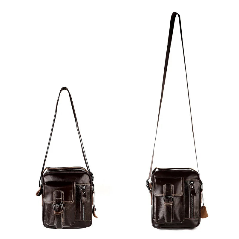 Fashion Men's Cow Leather Crossbody Bag Man Shoulder Bag Casual Male Top-handle Phone Bag For Men