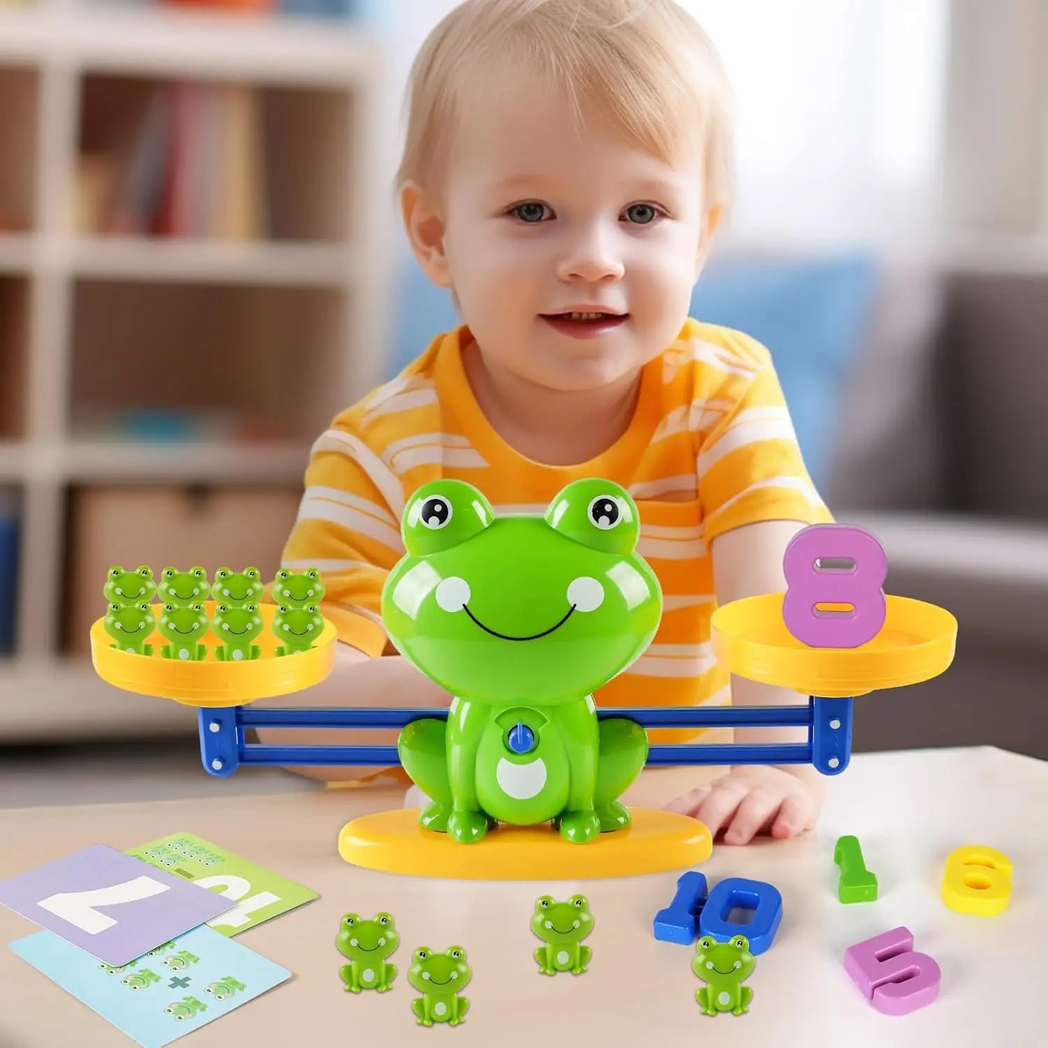 Frog Math Balance Scale Educational Toy for Kids Number Learning And Counting Montessori Interactive Toy for Ages 3-6