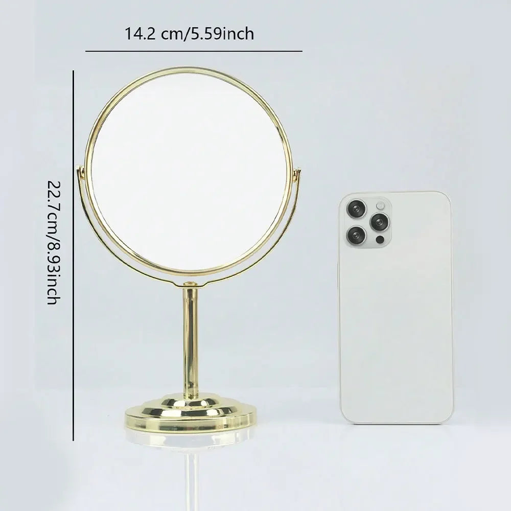 3/4/5 Inch Double-Sided Makeup Mirror – 2X Magnification, Clear Reflection, Portable Travel Size with Foldable Stand