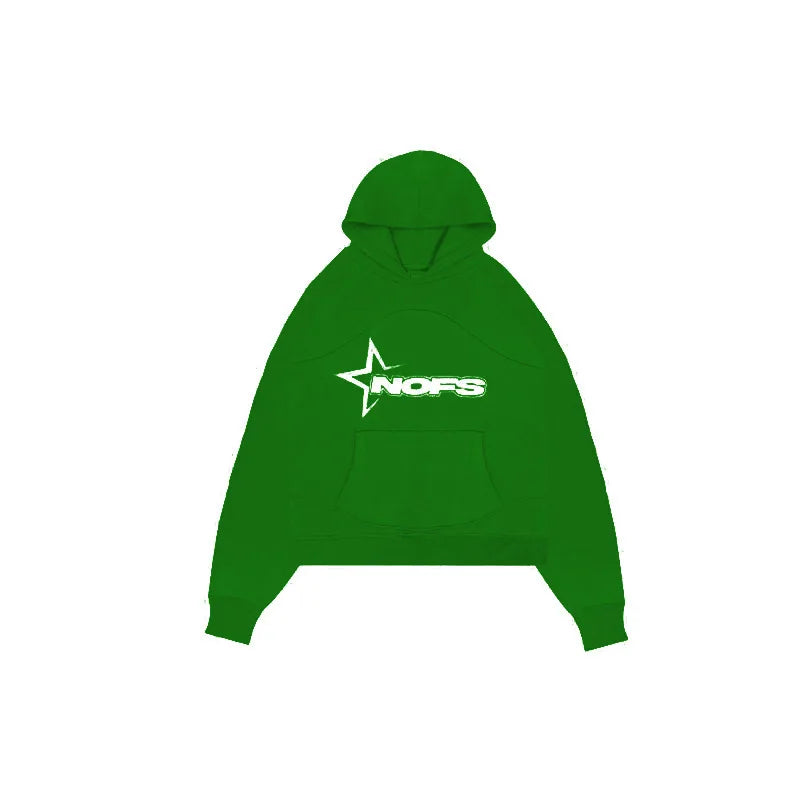 Hoodies Men Y2k Hip Hop letter Graphic Print Hooded Sweatshirt Punk Rock Oversized Pullovers Baggy Sweatpants Suits