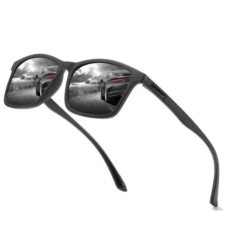 1-2PCS Luxury Men Sunglasses Fashion Vintage Square Ultra Light Frame Driving Fishing Sun Glasses For Man Eyewear