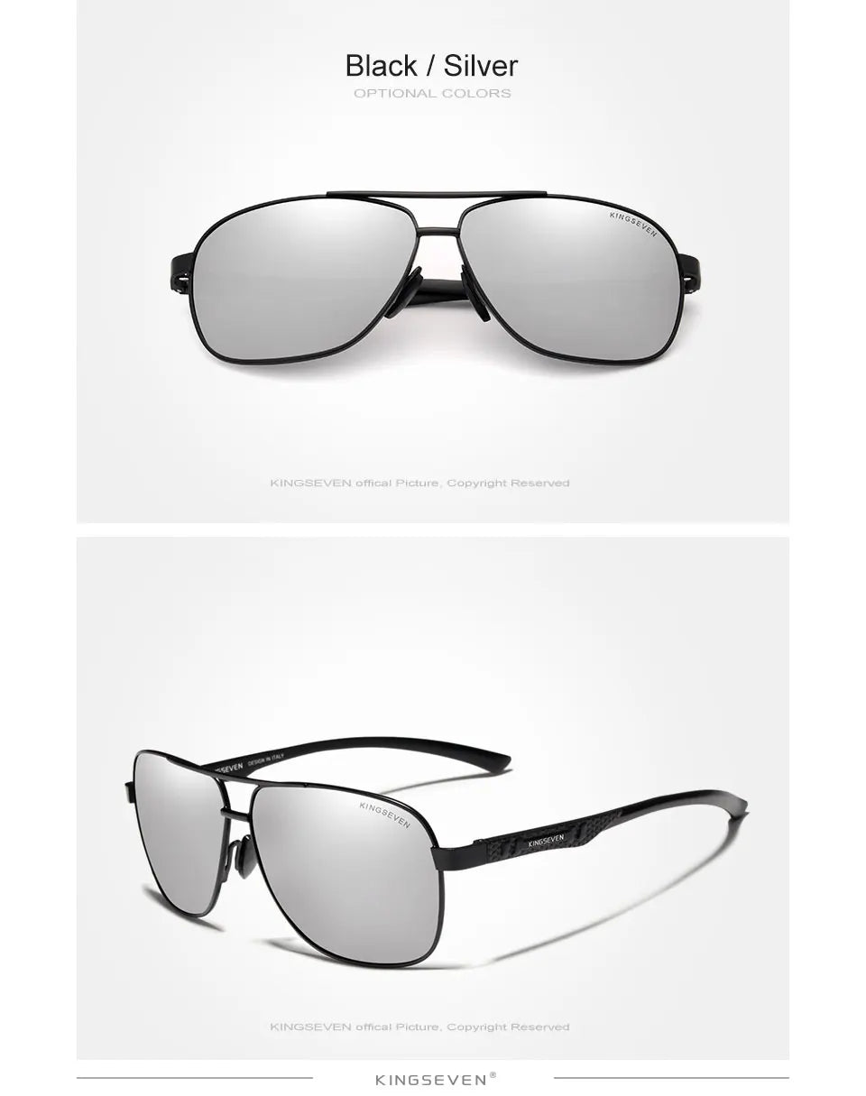KINGSEVEN Brand Men Sunglasses Polarized Aluminum UV400 Mirror Sun Glasses Women