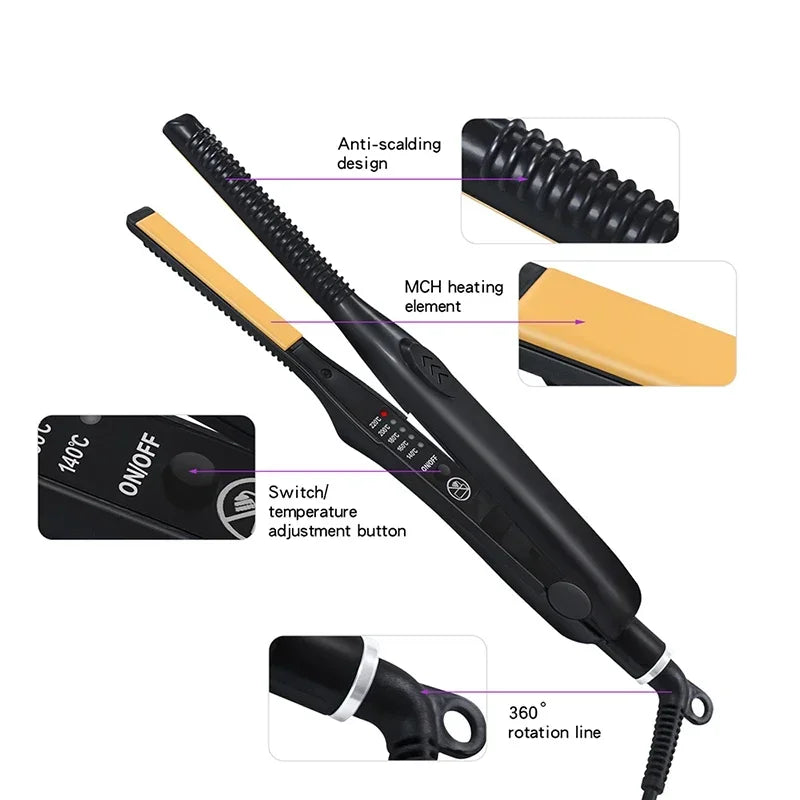 Mini Hair Straightener 2-in-1