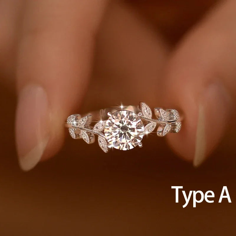 NeeTim 1CT Moissanite Diamond Rings Wedding Band for Women 925 Sterling Silver with Plated White Gold Bands Engagement Ring