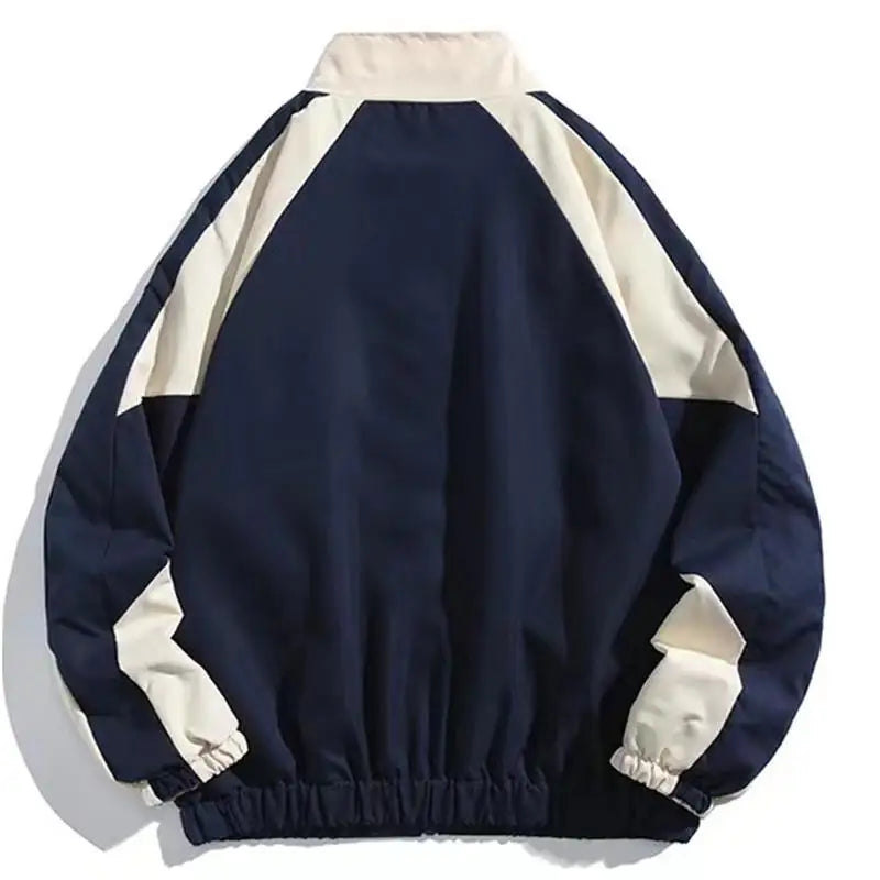 Reflective Striped Jacket Windbreaker Coat 2024 Men Hip Hop Streetwear Zipper Up Jacket Harajuku Thin Coats Sports Black Blue