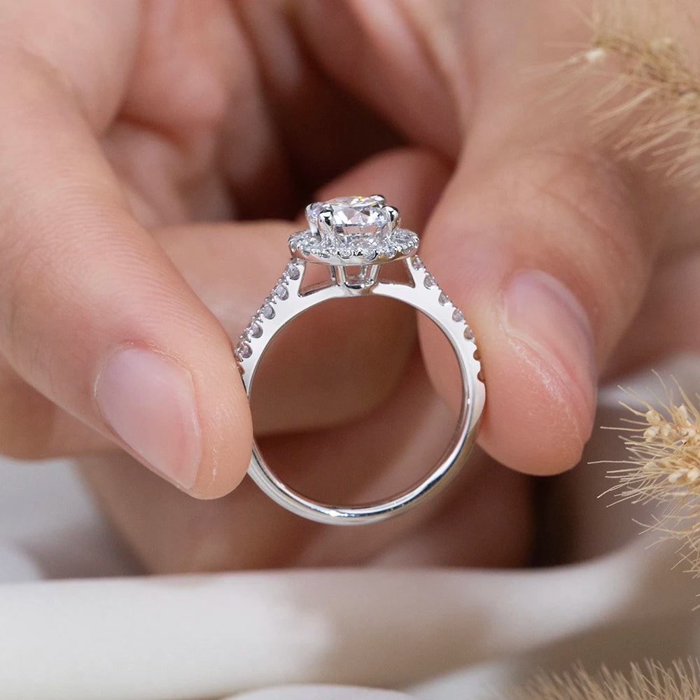 Lab Grown Diamond Wedding Rings With IGI Certificate Platinum PT950 Engagement Diamonds Ring For Woman Girls In Stock MSR-898