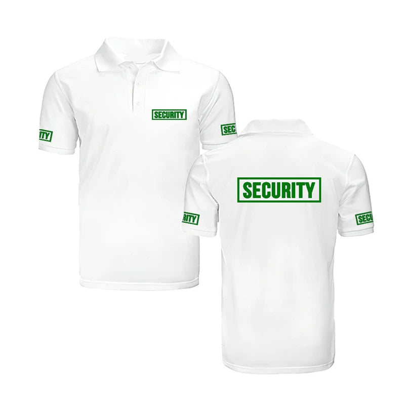 Security Classic Man Polo Shirt Breathable Quick Drying Guard Bodyguard Uniform Work Clothes Causal Light Soft Wholesale Tops