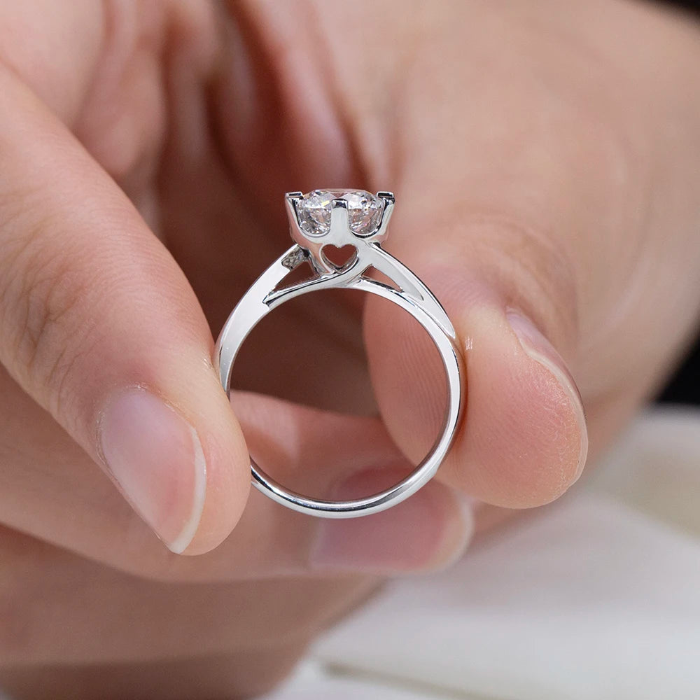 Messi Jewelry 1CT Lab Grown Diamond Rings With IGI Certificate Platinum PT950 Diamonds Ring For Woman Girls In Stock MSR-261