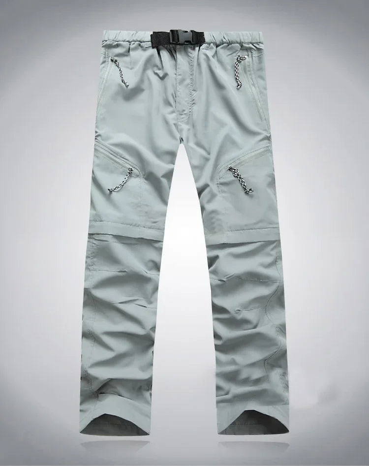 Spring Summer Outdoor Pants Men Quick Dry Convertible Pants Men Hiking Lightweight Fishing Zip Off Cargo Work Pants Trousers