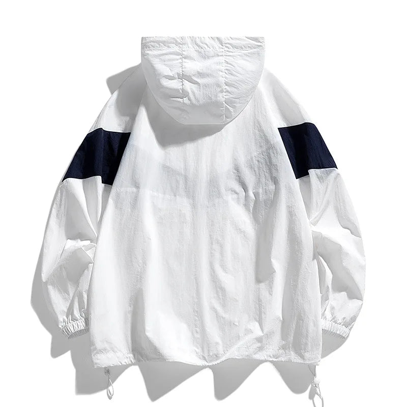 Summer Ultra-Light Skin Coats Men Multi-Pockets Sun Protection UV Proof Jackets 4XL Plus Size Hooded Windbreaker Men Clothing