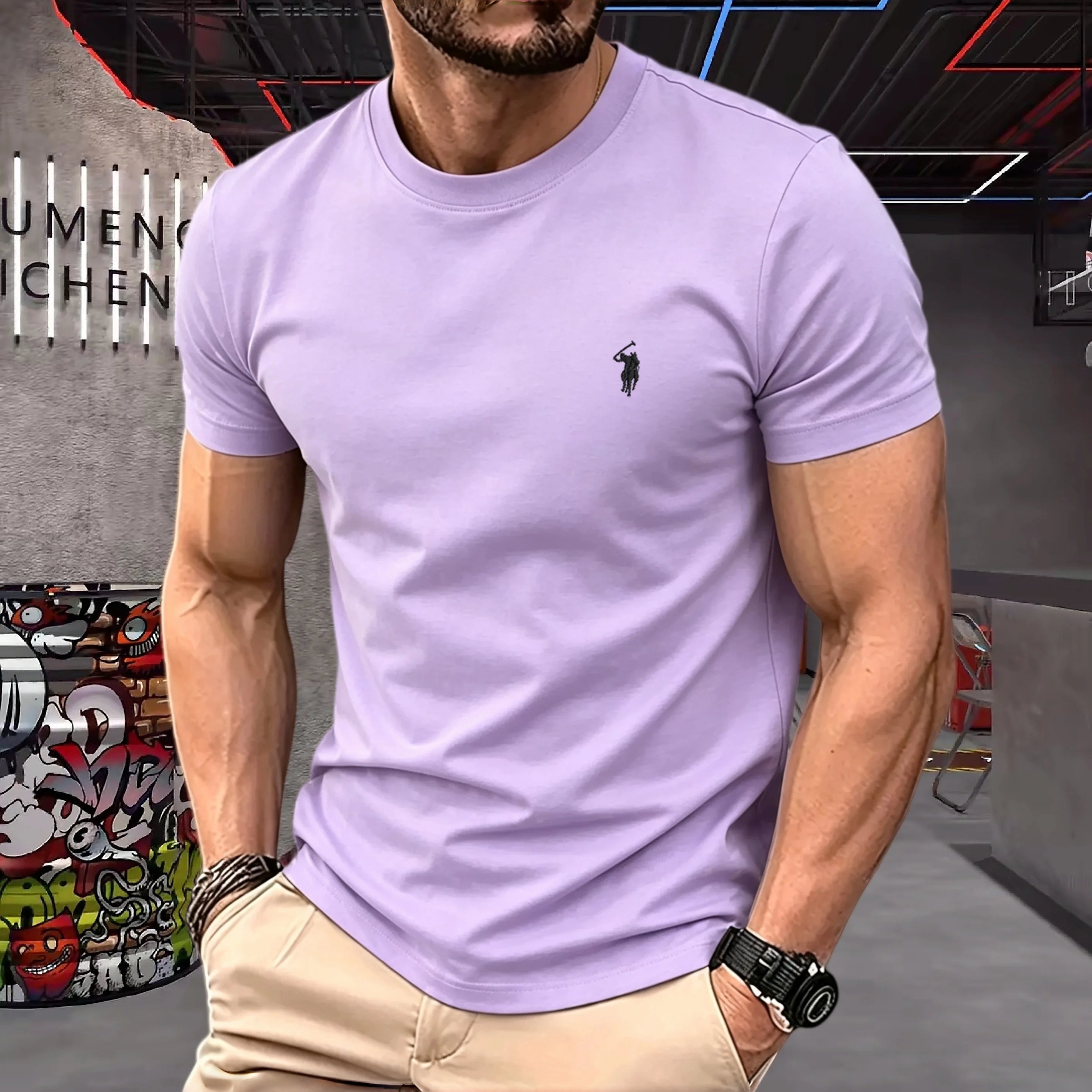 cotton round neck short sleeved