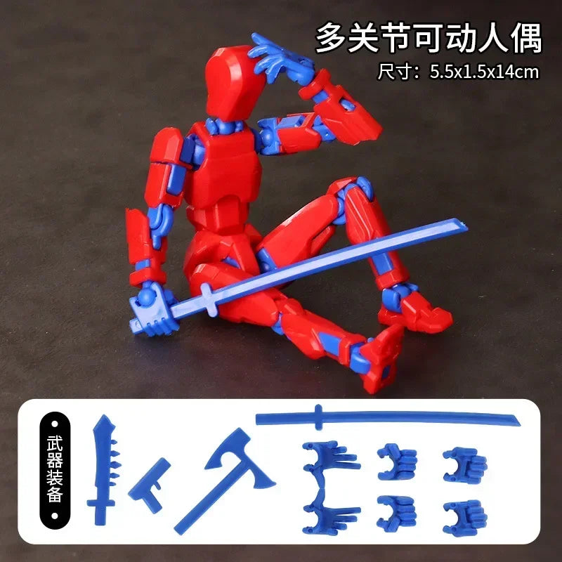 13 Action Figure Titan Multi-Jointed Movable Shapeshift Robot T13 Action Mannequin Character and Dog Figure Toys gifts for kids