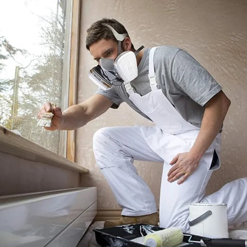 New 15in1 6200 Dust Gas Respirator Half Face Dust Mask For Painting Spraying Organic Vapor Chemical Gas Filter Work Safety