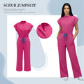 Nurse Jumpsuit Women Spandex Elastic Soft Nursing Scrub Uniforms Sets Female Healthcare Pet Beauty Veterinary Uniform Work Wear