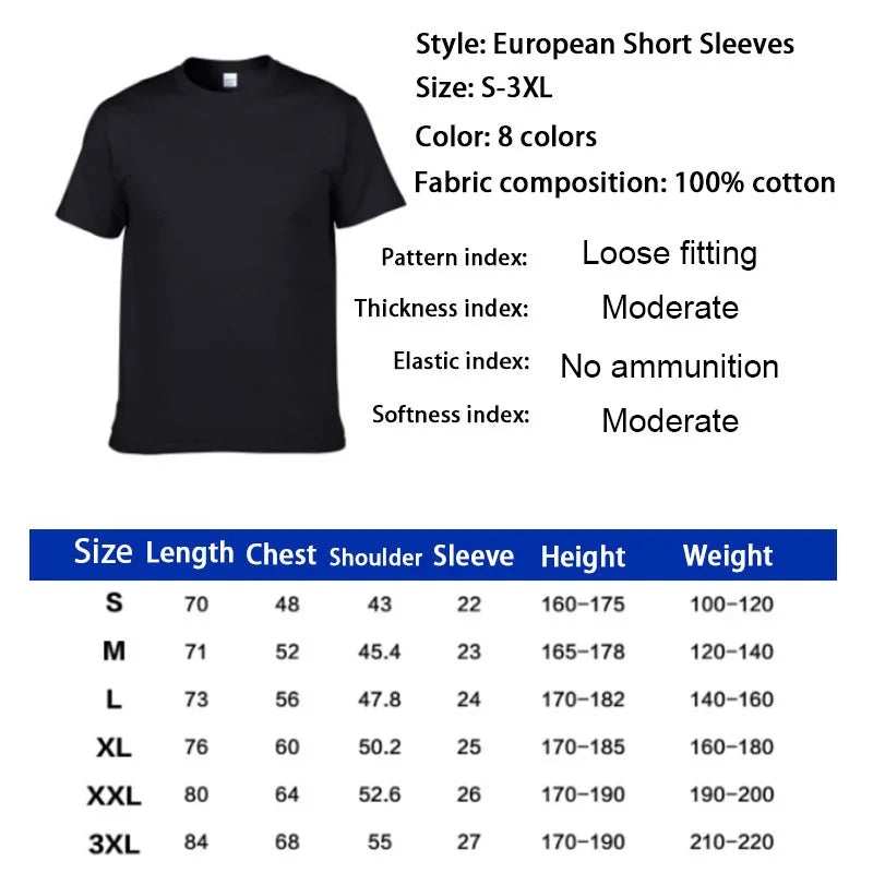Men Short-sleeve New Funny Capsule Corp Print Tees Cotton Loose Breathable Graphic T Shirts Casual Streetwear Tops Men Clothing