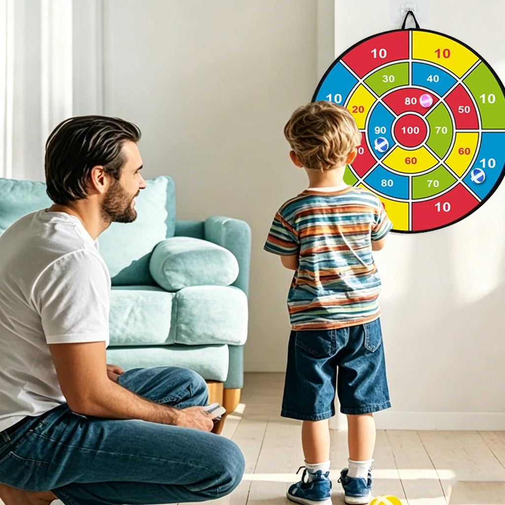 36CM Kids Sticky Ball Dart Board Game Indoor Outdoor Parent Child Interactive Educational Toy Party Favors Gift for Boys Girls